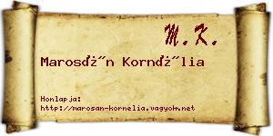 Marosán Kornélia névjegykártya